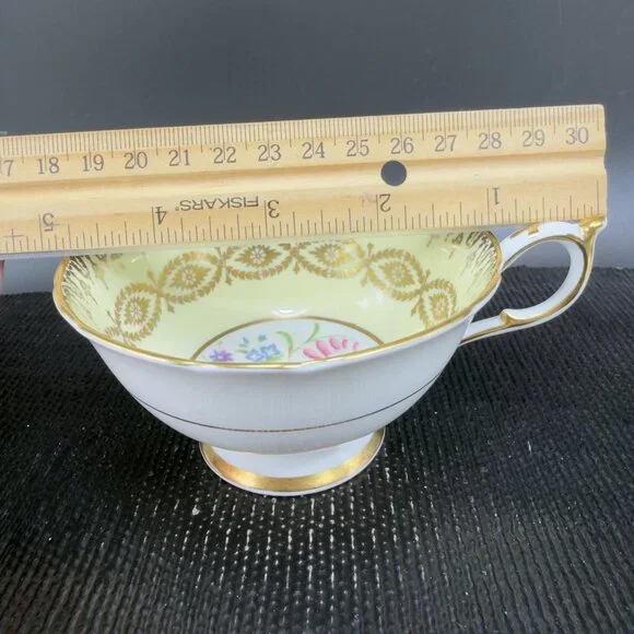 Antique Paragon Cabbage Rose Tea Cup and Saucer Set Heavy Gold Pattern England